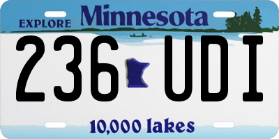 MN license plate 236UDI