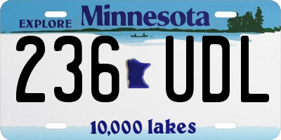 MN license plate 236UDL
