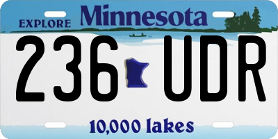 MN license plate 236UDR