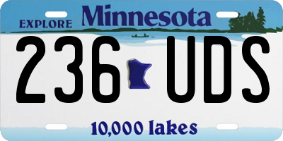 MN license plate 236UDS