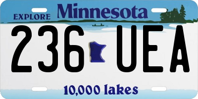 MN license plate 236UEA