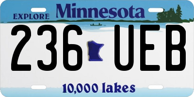 MN license plate 236UEB