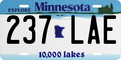 MN license plate 237LAE