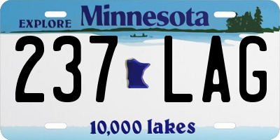 MN license plate 237LAG