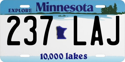 MN license plate 237LAJ