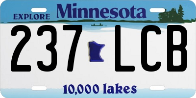 MN license plate 237LCB