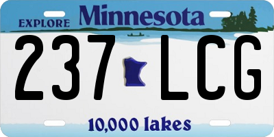MN license plate 237LCG