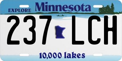 MN license plate 237LCH