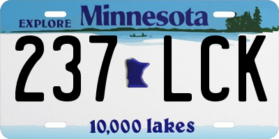 MN license plate 237LCK