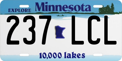 MN license plate 237LCL