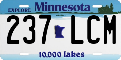 MN license plate 237LCM