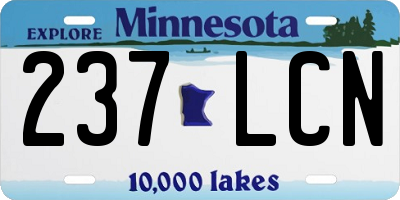 MN license plate 237LCN