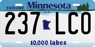 MN license plate 237LCO