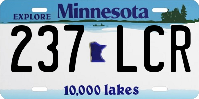 MN license plate 237LCR