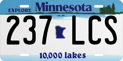 MN license plate 237LCS