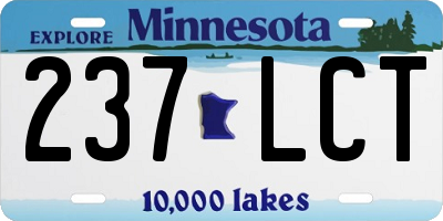 MN license plate 237LCT
