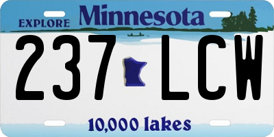 MN license plate 237LCW