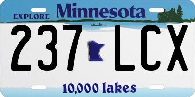 MN license plate 237LCX