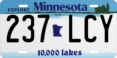 MN license plate 237LCY