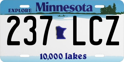 MN license plate 237LCZ