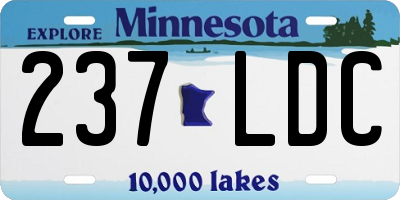 MN license plate 237LDC