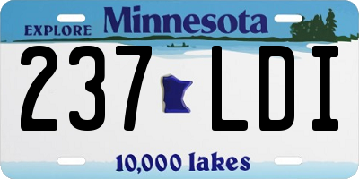 MN license plate 237LDI