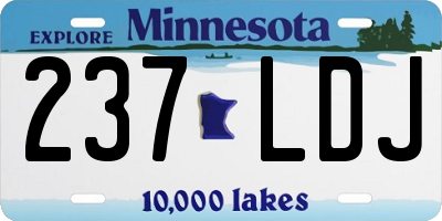 MN license plate 237LDJ