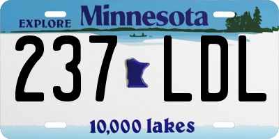 MN license plate 237LDL