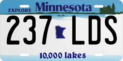 MN license plate 237LDS