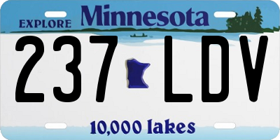 MN license plate 237LDV