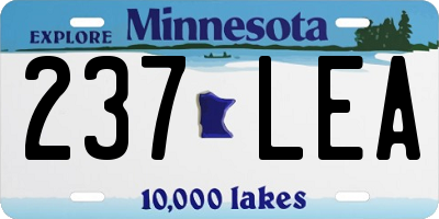 MN license plate 237LEA