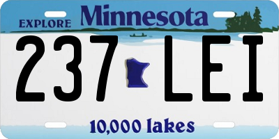 MN license plate 237LEI