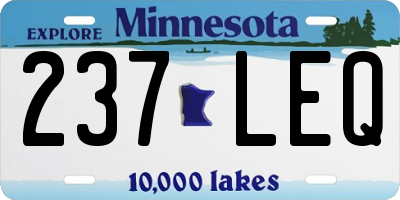 MN license plate 237LEQ