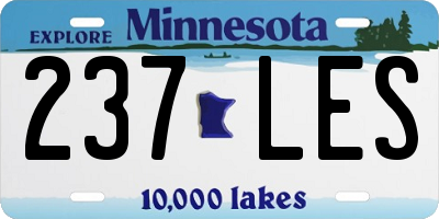 MN license plate 237LES