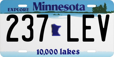 MN license plate 237LEV