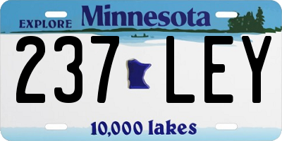 MN license plate 237LEY