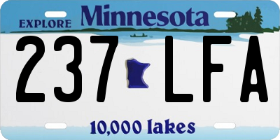 MN license plate 237LFA