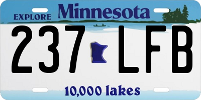 MN license plate 237LFB