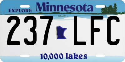 MN license plate 237LFC