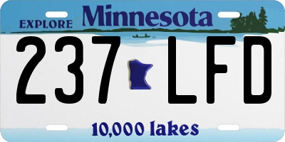 MN license plate 237LFD