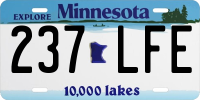 MN license plate 237LFE