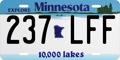 MN license plate 237LFF