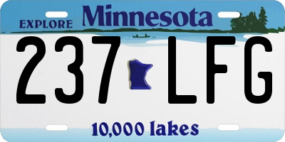 MN license plate 237LFG