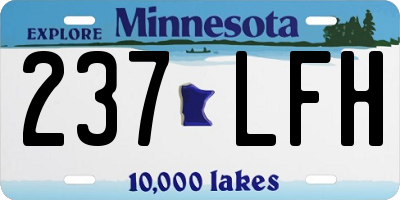 MN license plate 237LFH