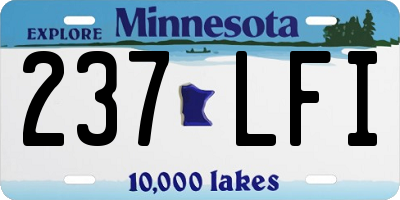 MN license plate 237LFI