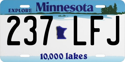 MN license plate 237LFJ