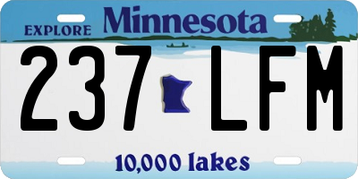 MN license plate 237LFM