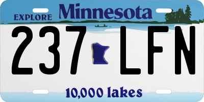 MN license plate 237LFN