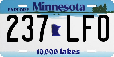 MN license plate 237LFO