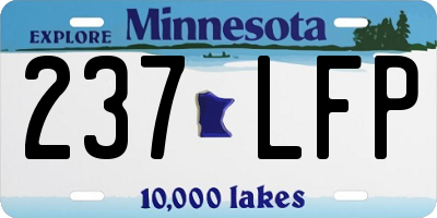 MN license plate 237LFP